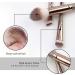 18 PCS Professional Makeup Brush Set - Travel Kabuki Face Powder & Eye Shadow Brushes with Case - Champagne - Buy Online on GoSupps.com