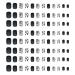 Frcolor black white cow matt fake nail press on fake nails art acrylic fake nails tips nightclub wrong nails kits square artificial nails for women and