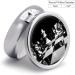 Buy Round Pill Box - Black and White Chess Print 3 Compartment Portable Organizer | Decorative Metal Pocket Pill Case - Buy Online on GoSupps.com