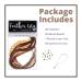 Premium Rooster Feather Hair Extension Kit - Natural Brown & Black/White Grizzly Colors - 20 Individual Extensions - Salon Grade - Includes Beads & Loop Tool - Buy Online on GoSupps.com