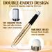 DAGEDA Eyeshadow Stick Dual End Shimmer Eyeshadow Stick Pearl Eyeshadow Pencil Crayon Waterproof Long-lasting Glitter Eye Shadow Cream Stick with Soft Brush for Eye Makeup (10# Silver Gray Shimmer) - Buy Online on GoSupps.com