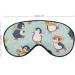 Penguins Winter Ice Skating Sleep Mask - Adjustable Strap Eye Cover for Sleeping, Blocks Light - Night Travel Nap Blindfold for Men and Women - Buy Online on GoSupps.com