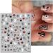 JMEOWIO 8 Sheets Halloween Nail Art Stickers Decals Self-Adhesive Pumpkin Skull Ghost Spider Web Bat Spook Nail Supplies Nail Art Design Decoration Accessories - Buy Online on GoSupps.com