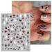 Halloween Nail Art Stickers - 8 Sheets Self-Adhesive Cute Ghosts Pumpkins & Skull Designs | International Shipping Available - Buy Online on GoSupps.com