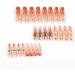 JUSTOTRY 24pcs Flame Fake Nails Long with Stars and Moon Orange French Press on Nails - Ballerina Medium Stick on Nails for Women Acrylic Coffin False Nails with Glue - Nail Art Orange & Stars - Buy Online on GoSupps.com