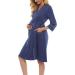 OCCIENTEC Maternity Nursing Robe & Nightgown Set | M Navy | Breastfeeding & Delivery Gown - Buy Online on GoSupps.com