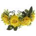 DreamLily Maternity Woodland Photo Shoot Peony Flower Crown Hair Wreath Wedding Headband BC44 (A-Rose Yellow)