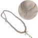 Elegant Gray Necklace for Women | Adjustable Collarbone Chain with Brown Pearl | Oralgos Jewelry Accessory - Buy Online on GoSupps.com