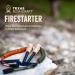Texas Bushcraft Fire Starter - 3/8 Thick Ferro Rod with Striker | Waterproof Flint Fire Steel Survival Lighter with Paracord Wrist Lanyard | Ideal for Camping, Hiking, Backpacking - Army Green - Buy Online on GoSupps.com