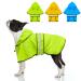 Weesiber reflective waterproof dog rain coat-adjustable pet jacket light dog-lovo-poncho with hood for small to very large dogs and puppies (S green) S green