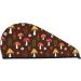 Woodland Mushroom Hair Towel Wrap - Soft Super Absorbent Coral Velvet for Long Curly & Thick Hair - Quick Dry Microfiber Towel for Women - Buy Online on GoSupps.com