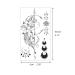 20 Sheets Black Tiny Temporary Tattoo Stickers for Men Women - Moon Butterfly Bird Flower Designs - Waterproof Body Art for Arm Neck Shoulder - Buy Online on GoSupps.com