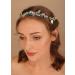 Denifery Bride Wedding Hair Vine Headband Rhinestone Green Crystal Headpieces Blue Bridal Hair Accessories for Women and Girls