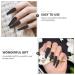 FRCOLOR 200PCs Long False Nails with Storage Box - Full Cover Black Fake Nails for Women & Nail Studios - Buy Online on GoSupps.com