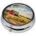 Ranch View Round Pill Box | 3 Compartment Portable Travel Organizer for Medications - Buy Online on GoSupps.com