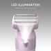 Unibono 3-in-1 Electric Razor for Women - Dual-Foil Shaver for Face, Legs, and Armpit | Rechargeable Bikini Trimmer Set with LED Illumination - Cold Pink - Buy Online on GoSupps.com
