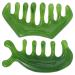 Clispeed 2 pieces Jade-Gua-Sha-Kamm: Manual scalp massage hair comb wide tooth comb Household head massage crowd.