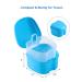 Denture Bath Case with Strainer Tray - Orthodontic Retainer Cleaner for Top & Bottom Dentures, Mouth Guard, Invisalign - Buy Online on GoSupps.com