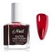 Red Nail Polish - Jelly Brown Red Nail Polish - Dark Red Air Dry Breathable Jelly Style Nail Varnish - Vegan Base Natural Nail Polish Long Lasting Air Dry No Need UV Nail Art