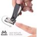 2PC Nail Clipper Set - Stainless Steel Rotary Head for Thick Nails & Nail File | Ideal Gift for Perfect Pedicure - Buy Online on GoSupps.com
