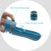 Foldable Blue Pet Water Bottle - Portable 430ml Dog Drinking Bottle for On-the-Go Hiking & Outdoor Adventures - Buy Online on GoSupps.com