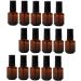  POPETPOP POPETPOP Pack of 10 Vacuum Bottles with Brush 15ml Cylindrical Glass Vials Replacement for Liquids to 15pcs x 10 - Buy Online on GoSupps.com