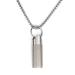 Small Pill Box Titanium Pill Fob Necklace Nitro Mini Waterproof Pill Holder Lightweight Survival Case Keychain Pill Case Necklace for Men & Women (TC10-Ti)