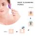 Raploy Soft Bristle Facial Cleansing Brush 3 Pack - Acrylic Handle for Exfoliating and Massage - Black Clear Purple (5.24x1.38) - Buy Online on GoSupps.com
