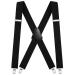 Buy Aomig Extra Wide Braces for Men - 3.5 cm Strong Metal Clips Adjustable & Elastic - Unisex X Style - Buy Online on GoSupps.com