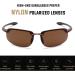 JULI Tr90 Rimless Sports Sunglasses for Men Women | Brown/Brown Polarized | Ideal for Running, Fishing, Baseball, and Driving - Buy Online on GoSupps.com
