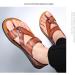 Men's Lightweight Beach Sandals - Summer Non-Slip Soft Slippers for Plantar Fasciitis & Bunion Relief - Brown 6.5 - Buy Online on GoSupps.com