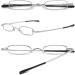 Buy Lanomi Mini Narrow Reading Glasses for Men & Women - Classic Metal Spring Hinge Silver 2.5 Diopters | Stylish & Portable Reading Aid - Buy Online on GoSupps.com