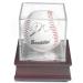 Baseball Display Case with Lacrosse Ball Holder - Cherry Finish Stand | Pro-Graded UV Protection Cube for Home Run or Autographed Ball - Buy Online on GoSupps.com