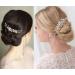 Elegant Bride Wedding Hair Comb Set | Crystal Pearl Hair Clips & Silver Vine Headdress for Girls - Buy Online on GoSupps.com