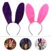 Uonlytech 2pcs Bunny Ears Headband - Purple/Pink Satin for Easter Cosplay & Parties - Buy Online on GoSupps.com