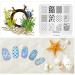 KADS Nail Art Stamping Plate Set - Night Sky, Flower, Beach Designs | 4Pcs Template Image Plates for Salon-quality Nail Designs - Buy Online on GoSupps.com
