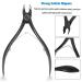 FERYES 1/2 Jaw Cuticle Cutters - Professional Stainless Steel Nail Cuticle Clippers in Black - Buy Online on GoSupps.com