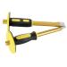 2 Pack 12 Inch Heavy Duty Cold Chisel Set with Hand Protection Flat and Pointed Head Tile Concrete Chisel Tool for Carving Demolishing Chipping