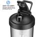 Cholas Premium Electric Protein Shaker Bottle - 600ml Portable Mixer for Gym Cocktails & Smoothies - BPA-Free Dark Black - Buy Online on GoSupps.com