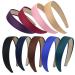 9 pieces satin frontal ligaments hard frontal ligaments satin frontal ligaments front ligaments slipproof band hair bands diy hair jewelry head straps headwear for women girls (9 colors)