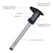 Digital Electronic Vernier 150mm Eyebrow Ruler LCD Display Measuring Tool LCD Microblading Measurement - Buy Online on GoSupps.com
