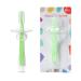 Silicone Infant Toothbrush Food Grade BPA-Free Soft bristles Safe for 6-36 Months Baby with Choke Protection Barrier First Teeth Care for Toddler with Suction Cup (Green)