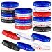 24 Pieces Lacrosse Motivational Silicone Rubber Bracelets Stretch Rubber Wristbands Bracelet Wristbands for Party Favors and Supplies