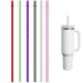6PCS Reusable Plastic Swirl Straws 0.3 * 10.2" Colored Reusable Drinking Straw Tritan Reusable Plastic Straw Long Hard Tumbler Replacement Drinking Straws for Starbucks Tumblers
