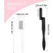 Sibba Folding Eyelash Comb 2PCS - Metal Teeth Separator Curler Steel Mascara Brush Grooming Tools for Eyelashes & Eyebrows - Black & Transparent - Buy Online on GoSupps.com