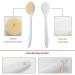 Soft Bristle Bath Body Brush with Bent Handle - 36 cm Length | Back Scrubber in Off-White - Buy Online on GoSupps.com