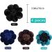 NAIHOD 4 Pcs Crochet Hair Bun Cover Net - Women Elastic Hair Snood for Styling & Decoration | Professional Hair Accessories - Buy Online on GoSupps.com