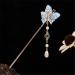 Chinese Hair Chopsticks 2PCS Hair Stick Butterfly and Pteris Pearl Hair Pins Vintage Chignon Hair Accessories with Tassel - Set of 2 - Buy Online on GoSupps.com