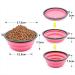 Slson 2-Piece Foldable Dog Bowl Set - Portable Travel Bowls with Carabiners for Water & Food (1000ml Orange & Pink) - Ideal for Dogs Cats & Pets - International Shipping Available - Buy Online on GoSupps.com