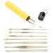 Stainless Steel Ear Pick Spoon and Spiral Ear Wax Cleaner Set - Gold | Earwax Removal Kit - Buy Online on GoSupps.com